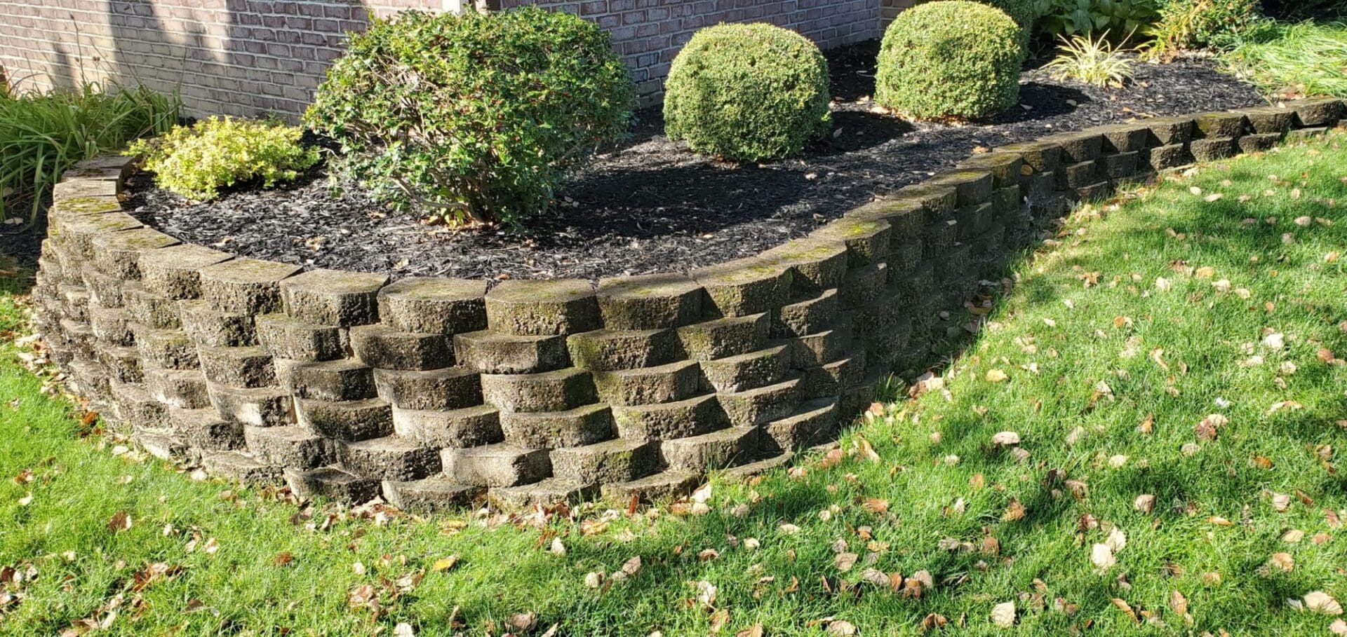 Landscape Retaining Wall Before